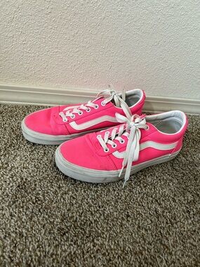Vans Hot Pink Canvas Low-Top Sneakers